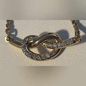 DKNY Gold Knot Bracelet with Crystals